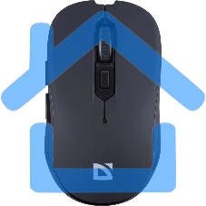 Мышь беспроводная Defender Gassa MM-105 черный, 1600 dpi, радиоканал, USB, кнопки - 6