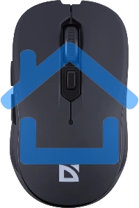 Мышь беспроводная Defender Gassa MM-105 черный, 1600 dpi, радиоканал, USB, кнопки - 6