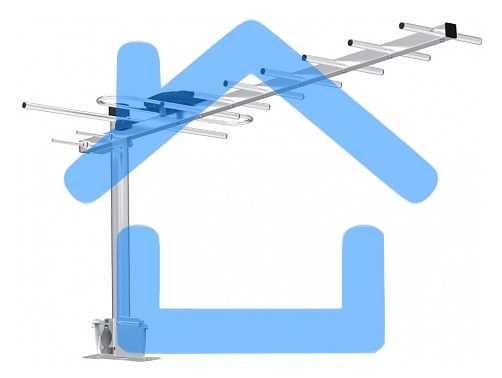 Антенна телевизионная Hyundai H-TAE140 11дБ пассивная серебристый