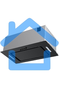 Вытяжка встраиваемая HOMSair Crocus Push 52 черный, 51.8 см, 850 куб. м/ч, 53 дБ