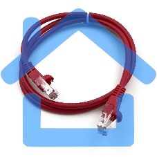 Патч-корд Buro cat5E 1м красный RJ-45 (m)-RJ-45 (m)