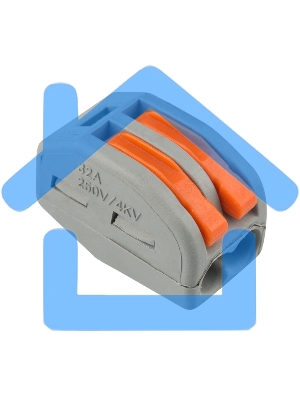 Клемма соединительная многоразовая Rexant 2-проводная, серая, 0.08-4 мм² (20 шт./уп.)