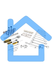 Набор инструментов KRANZ 1/2, 1/4, CrV, пластиковый кейс, 82 предмета