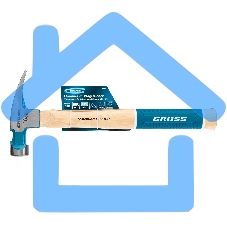 Молоток-гвоздодер GROSS American hickory 450г, угол 75, магнит, обрезиненная рукоятка 10418