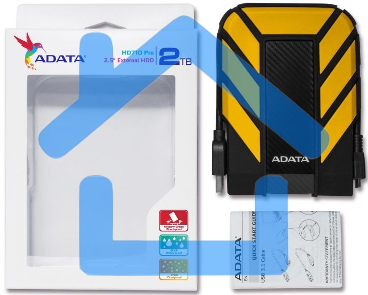 Внешний жесткий диск ADATA HD710Pro USB 3.0 2Tb DashDrive Durable 2.5