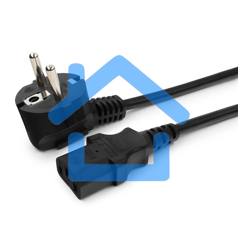 Кабель питания Cablexpert PC-186-1-3M, 3м, Schuko- C13, 3x1кв.мм, черный, с заземлением, пакет