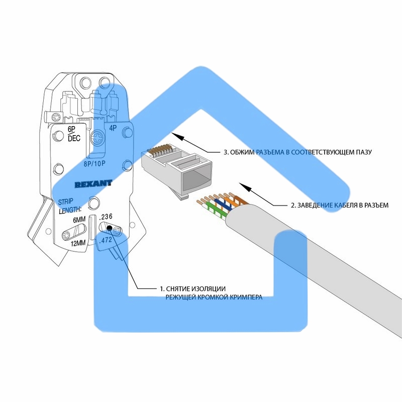 Разъем RJ-45 Rexant (8P8C) под витую пару, FTP, категория 5e