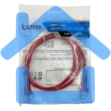 Патч-корд Buro cat5E 1м красный RJ-45 (m)-RJ-45 (m)