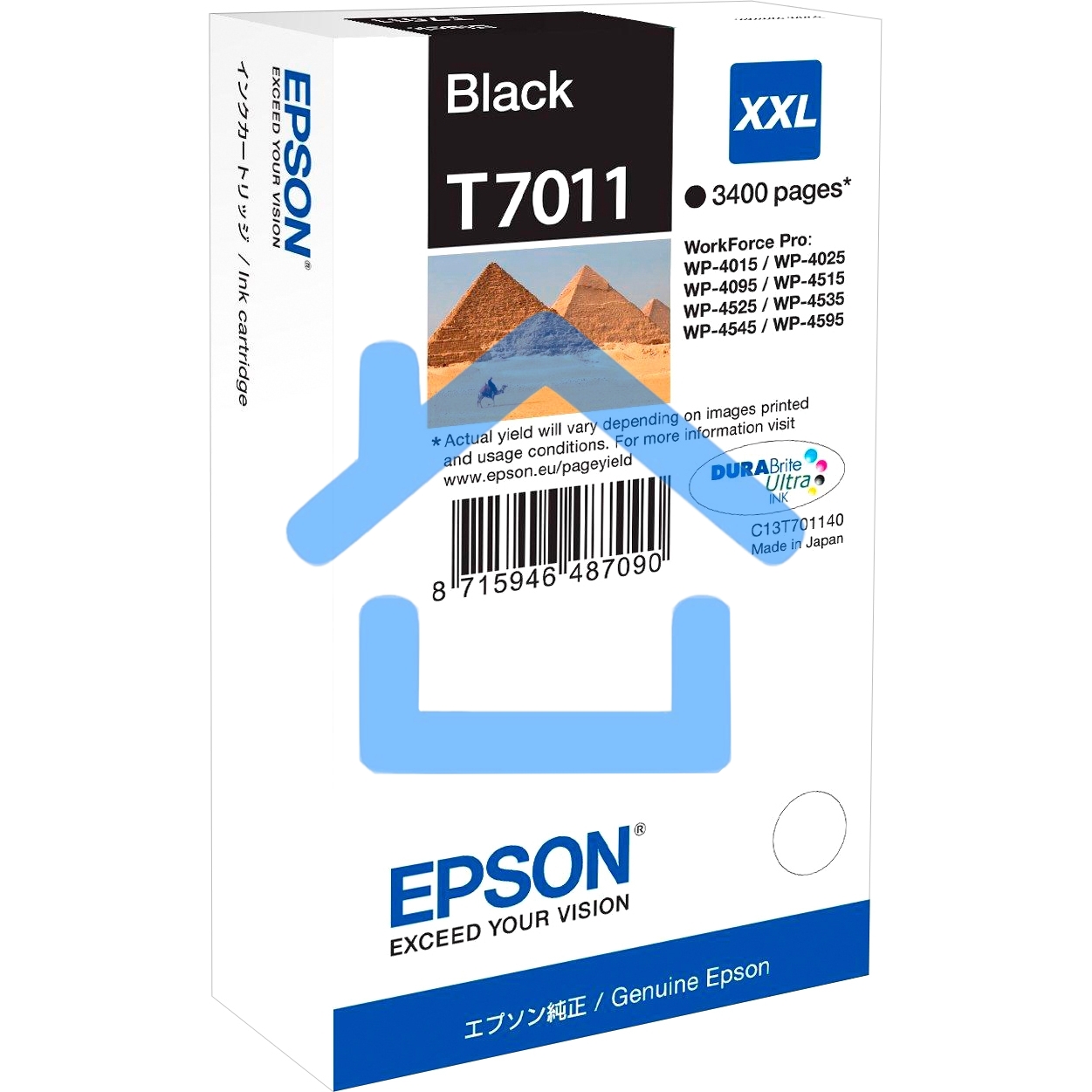 Струйный картридж EPSON C13T70114010 WP 4000/4500 Series Ink XXL Cartridge Black 3.4k