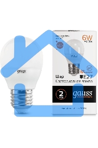 Лампа cветодиодная Gauss LED Elementary Globe 6W E27 2700K Арт.LD53216