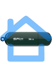 Флешка USB 64 Gb Silicon Power Lux Mini 320, USB 2.0, Green