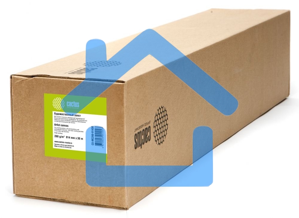 Холст Cactus CS-MC260-91430 914мм-30м/260г/м2/белый матовое синтетика для струйной печати втулка:50.8мм (2