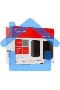Акустическая система Gembird SPK-203, черный МДФ,2х3 Вт, регулятор громкости, USB