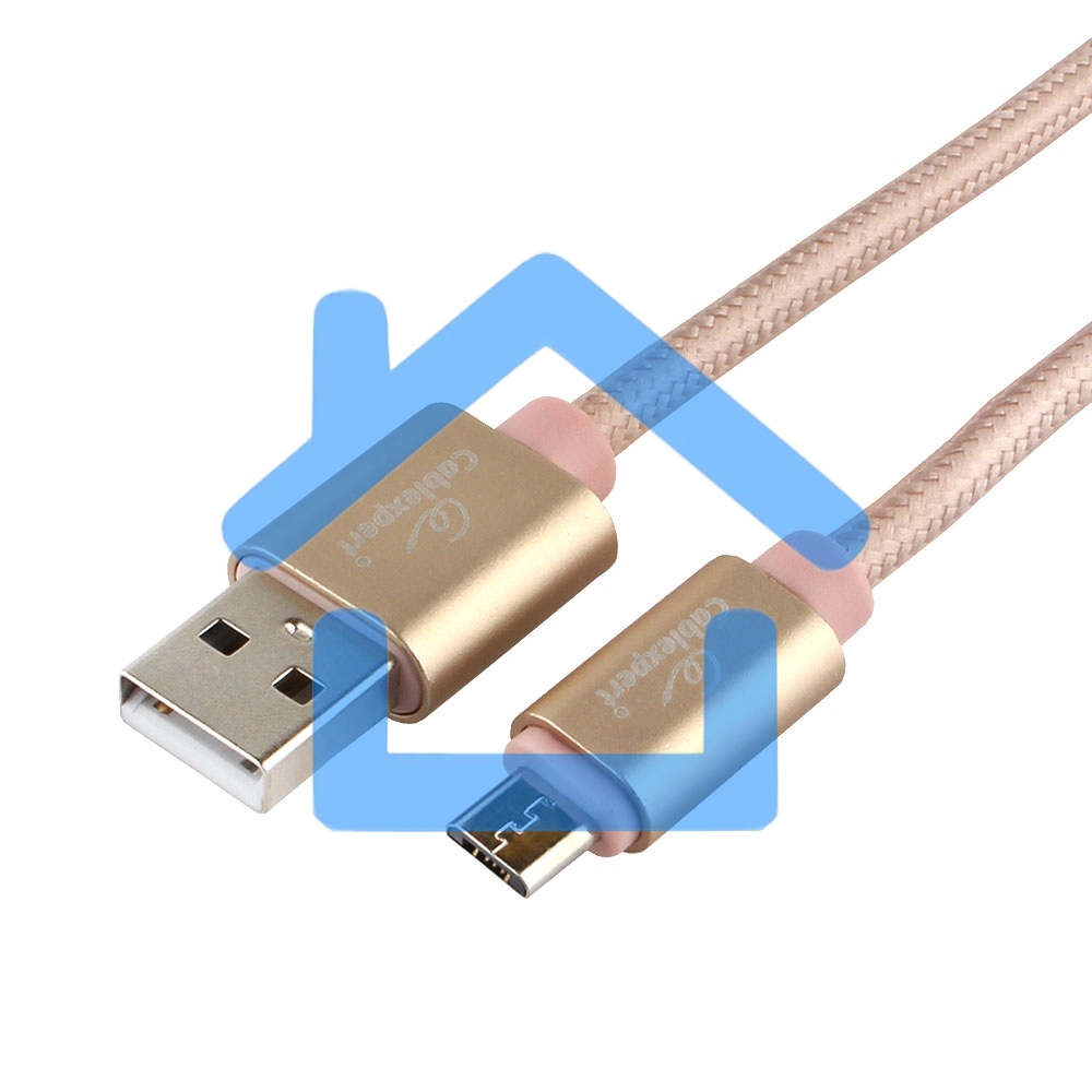 Кабель USB 2.0 Cablexpert CC-U-mUSB01Gd-1.8M, AM/microB, серия Ultra, длина 1.8м, золотой, блистер