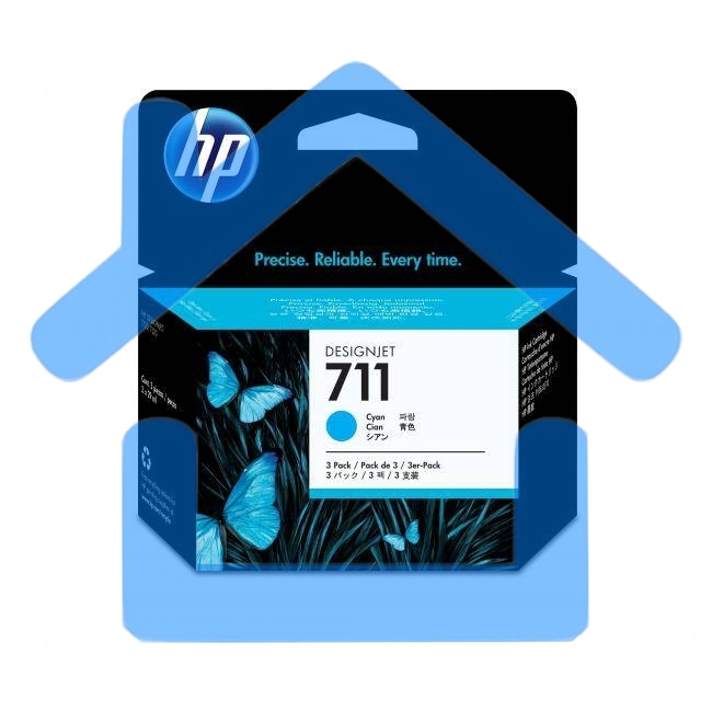 Картридж струйный HP №711 CZ134A голубой x3уп. для HP DJ T120/T520 (29мл)