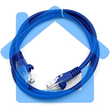 Патч-корд Buro cat5E molded 1м голубой RJ-45 (m)-RJ-45 (m)