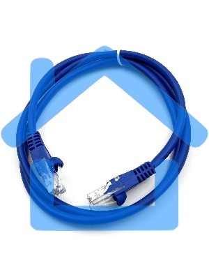 Патч-корд Buro cat5E molded 1м голубой RJ-45 (m)-RJ-45 (m)
