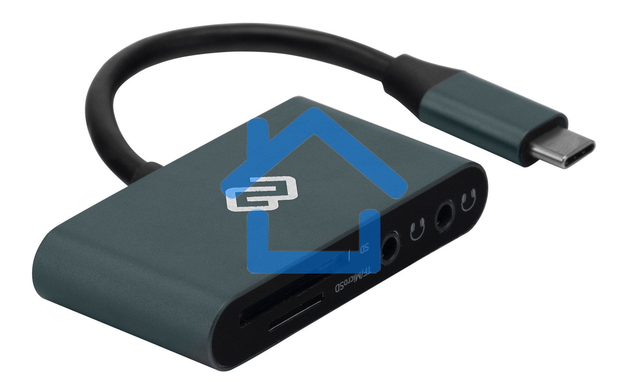 Устройство чтения карт памяти Type C Digma CR-СA2512-G темно-серый