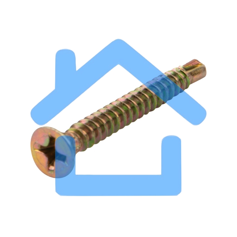 Саморез оконный KRANZ сверло, 3.9х35, желтый цинк, короб (500 шт./уп.)