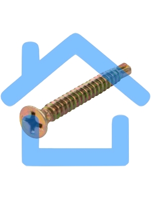 Саморез оконный KRANZ сверло, 3.9х35, желтый цинк, короб (500 шт./уп.)