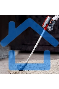 Пылесос вертикальный Galaxy GL 6255 серый/красный, питание от сети, 150 Вт, уборка сухая, пылесборник 0.8 л