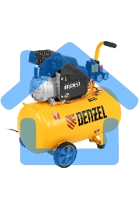 Компрессор Denzel воздушный DK1500/50,Х-PRO 1,5 кВт, 230 л/мин, 50 л 58064