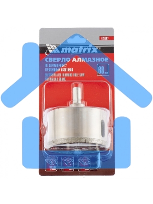 Сверло алмазное Matrix по керамограниту 68x67 мм, 3-гранный хвостовик