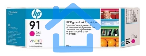 Картридж струйный HP №91 C9471A светло-пурпурный для HP DJ Z6100 (775мл)