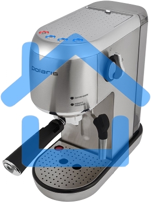 Кофеварка эспрессо Polaris PCM 2001AE нержавеющая сталь, исп. кофе - молотый, 1.5 л, 1400 Вт, 20 Бар.
