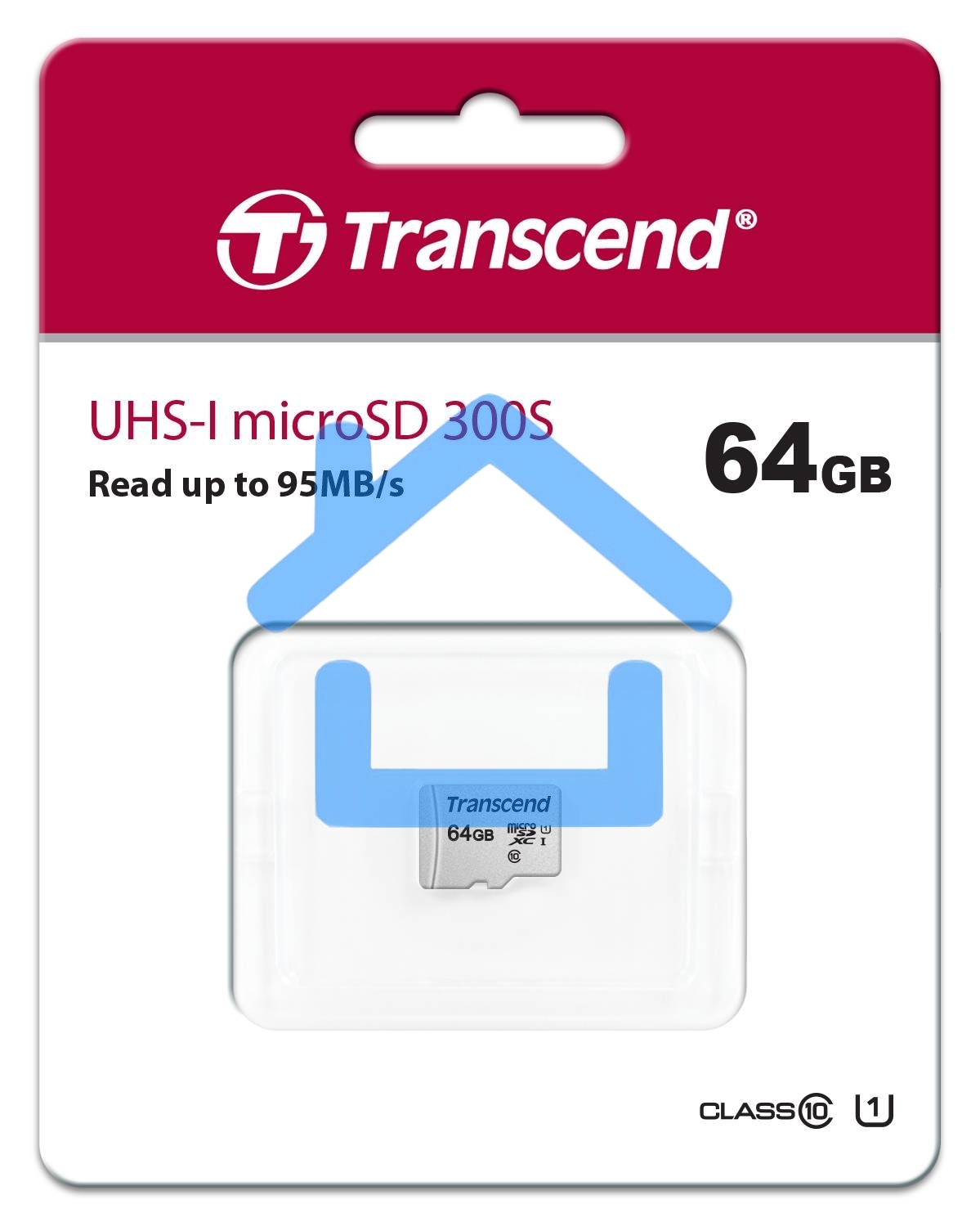 Флеш карта microSD 64Gb Transcend microSDXC Class 10 UHS-I U1, (без адаптера), TLC