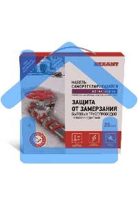 Греющий саморегулирующийся кабель на трубу Extra Line 25MSR-PB 2M (2м/50Вт) Rexant