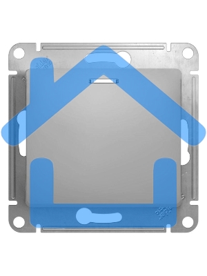 Механизм выключателя 1-кл. СП GLOSSA 10А IP20 10AX с подсветкой алюм. SchE GSL000313