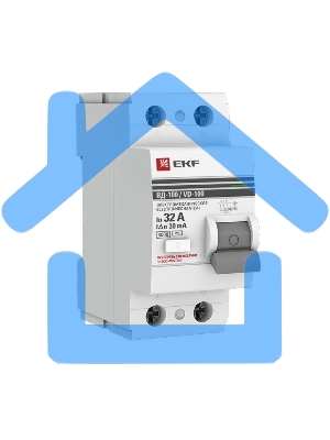 Выключатель дифференциального тока (УЗО) 2п 32А 30мА тип AC ВД-100 PROxima (электромех.) EKF elcb-2-32-30-em-pro