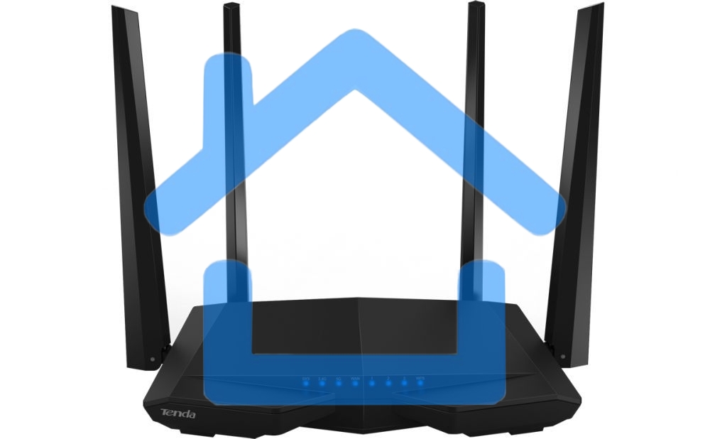 Маршрутизатор Tenda AC6 AC1200 Двухдиапазонный, Wi-Fi маршрутизатор, 4*5 дБи внешние антенны