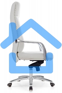 Кресло руководителя Бюрократ _DAO/WHITE белый, кожа, крестовина алюминий