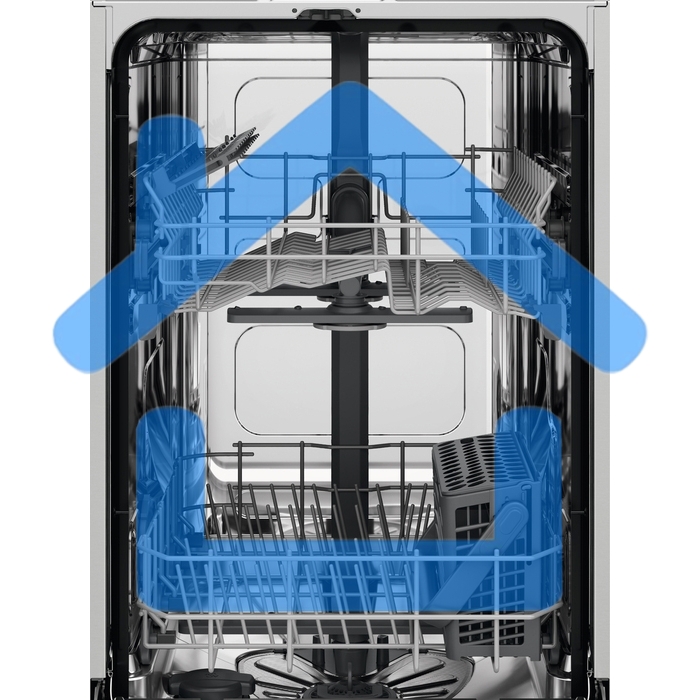 Встраиваемая посудомоечная машина Electrolux EEA12100L, серебристый, 44.6 см, 9 компл., 49 дБ, класс A+