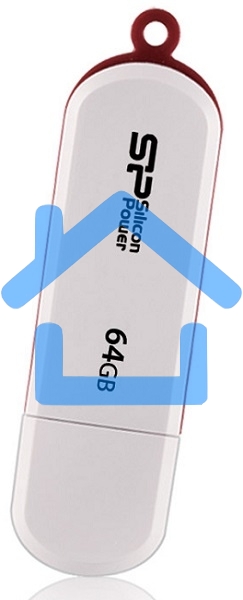 Флешка USB Silicon Power R/W 64 Gb LuxMini 320 SP064 GbUF2320V1W USB 2.0 белый