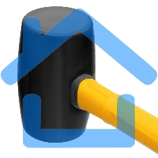 Киянка резиновая Denzel 680 г, черная, фибергласовая рукоятка c TPR покрытием