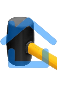 Киянка резиновая Denzel 680 г, черная, фибергласовая рукоятка c TPR покрытием