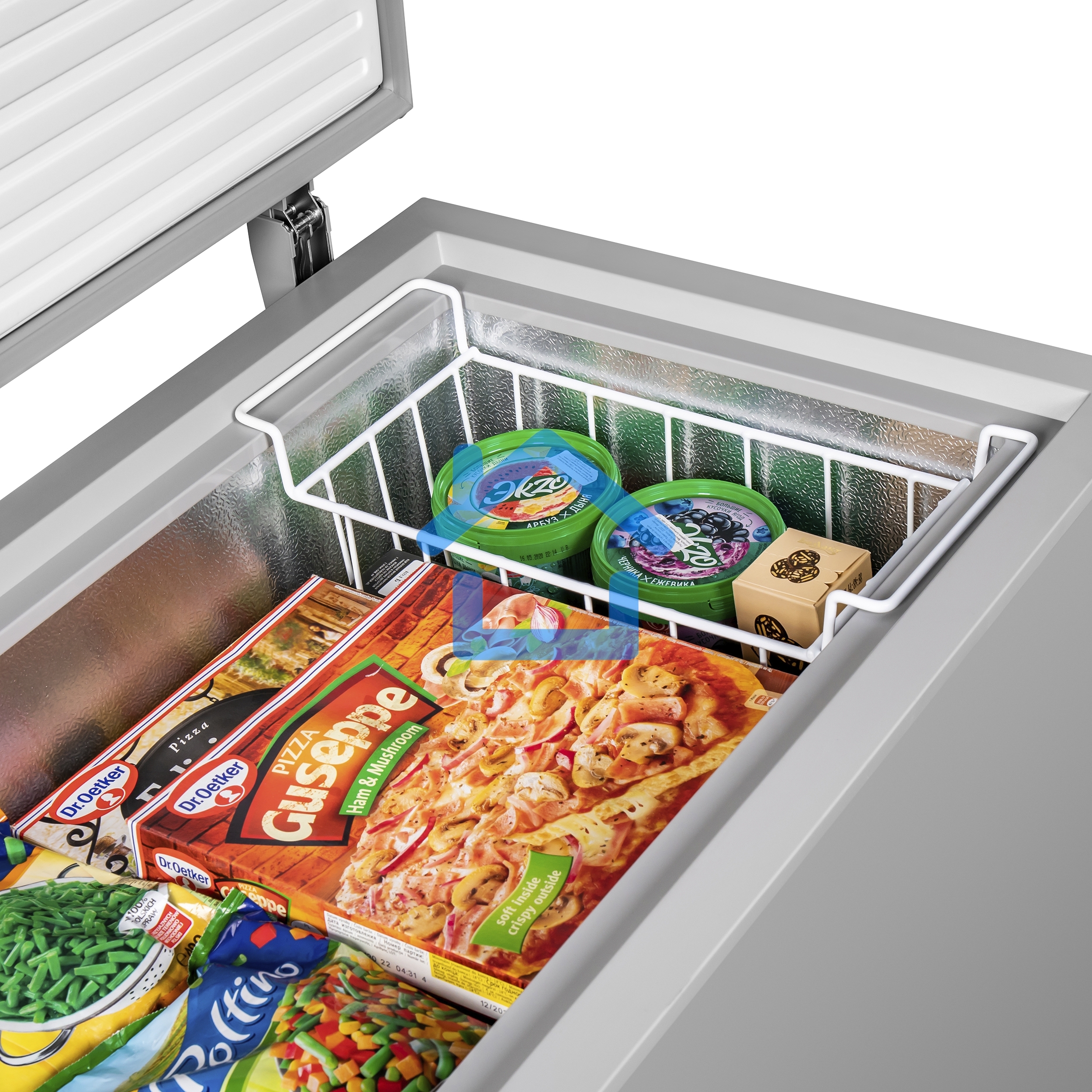 Морозильный ларь Maunfeld MFL200GR, серый, 200л