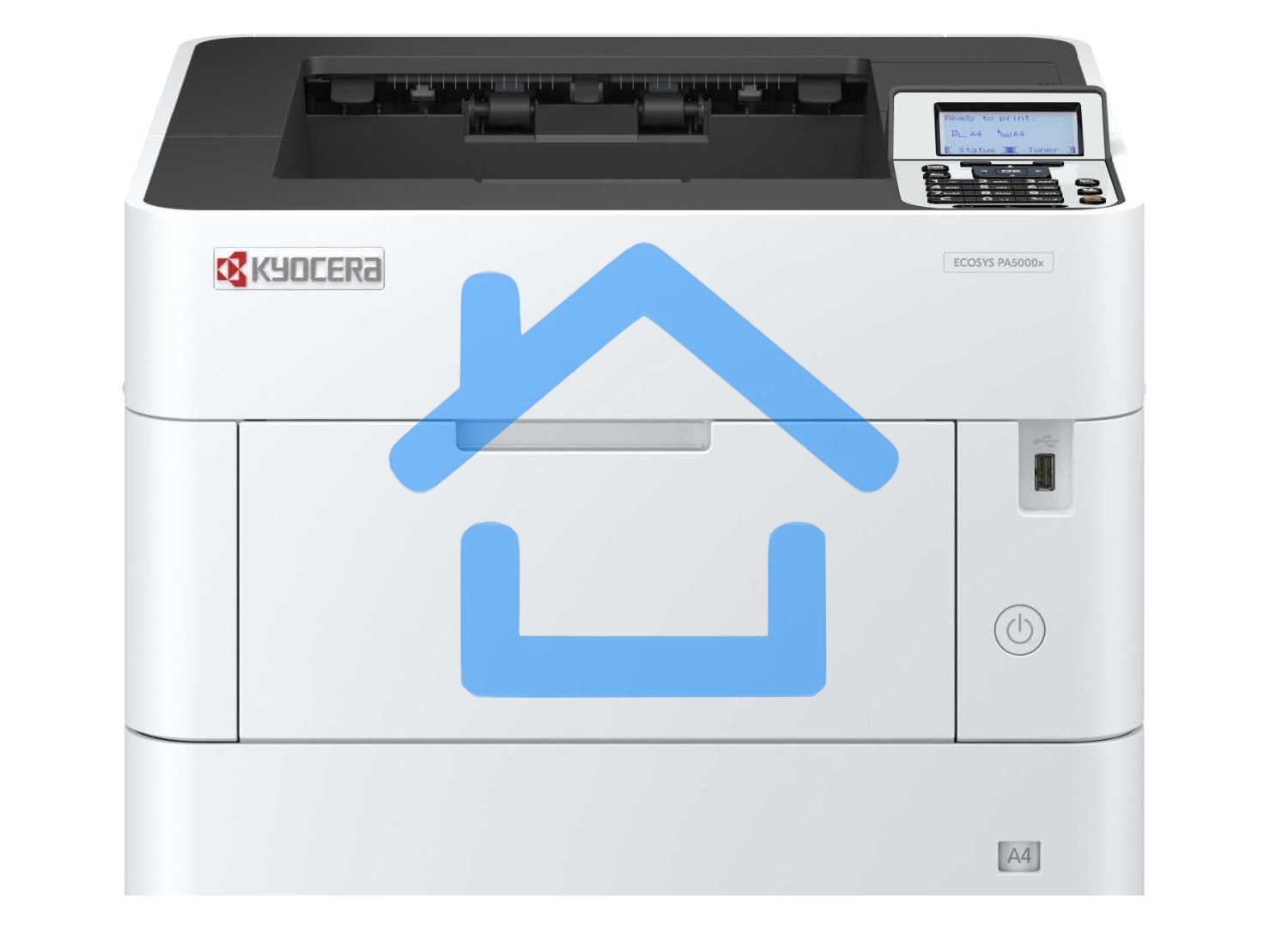 Принтер лазерный Kyocera PA5000x (110C0X3NL0), A4, ч/б, печ. до 50 стр/мин., 1200 x 1200 dpi, USB, RJ-45, Air Print, Mopria