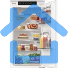 Встраиваемый холодильник Gorenje NRKI517141 белый двухкамерный 175/68 л морозилка снизу, No Frost