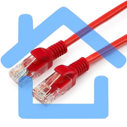 Патч-корд UTP Cablexpert кат.5e, 1.5м, литой, многожильный (красный)