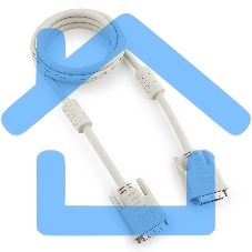 Кабель DVI-D single link Gembird/Cablexpert CC-DVI-6C, 19M/19M, 1.8м, серый, экран, феррит.кольца, пакет