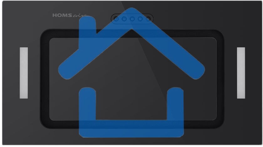 Вытяжка встраиваемая HOMSair Crocus Push 52 черный, 51.8 см, 850 куб. м/ч, 53 дБ