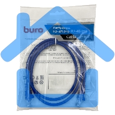 Патч-корд Buro cat5E molded 1м голубой RJ-45 (m)-RJ-45 (m)
