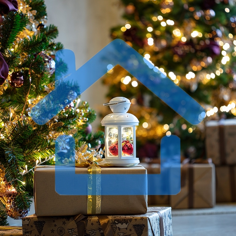 Декоративный фонарь с шариками 12х12х20,6 см, белый корпус, теплый белый цвет свечения Neon-night