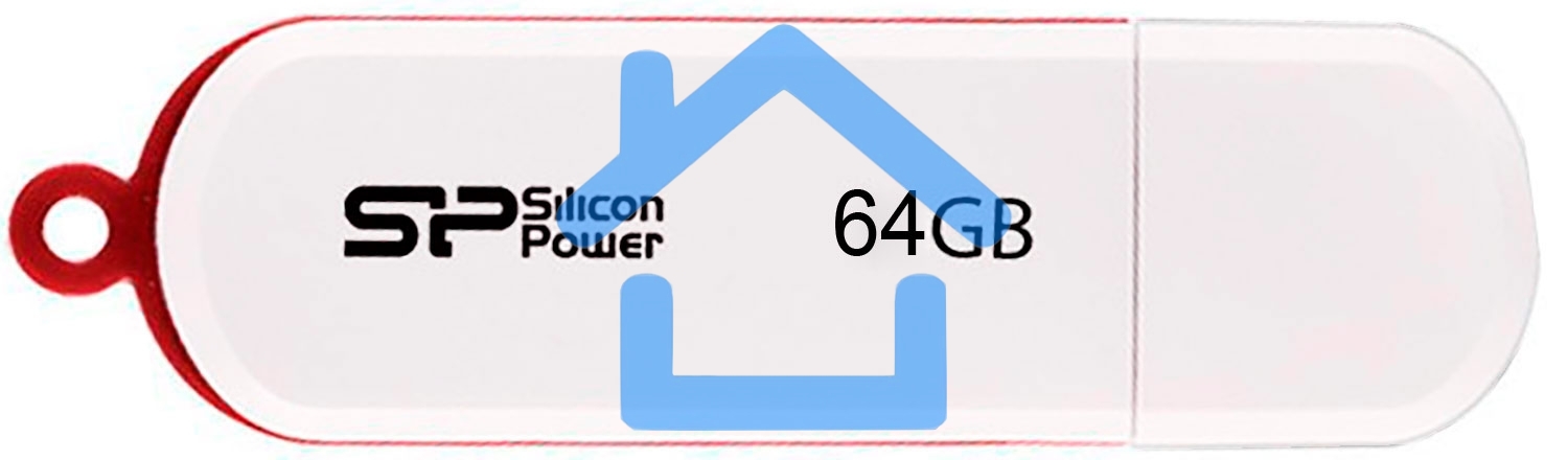 Флешка USB Silicon Power R/W 64 Gb LuxMini 320 SP064 GbUF2320V1W USB 2.0 белый