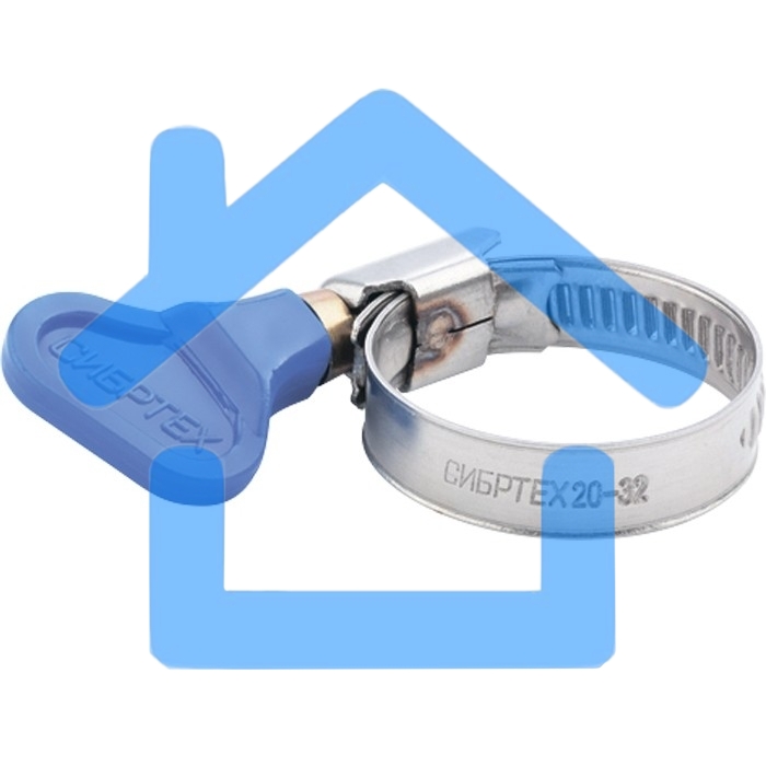 Хомуты металлические элемент крепления с формой ключа 12-20 мм, 100 шт. Сибртех