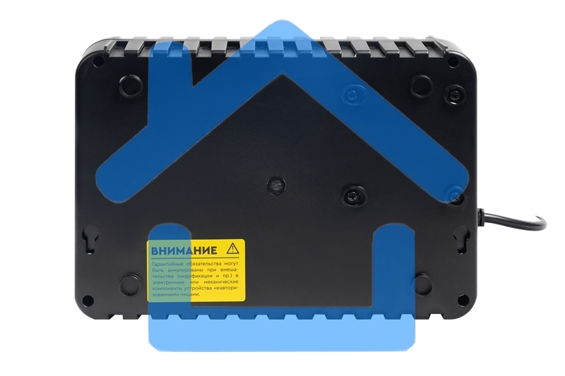 Источник бесперебойного питания SMARTWATT UPS SAFE 1000 черный, 1000/600 ВА/Вт, линейно-интерактивный, напольный, LED индикация, Shuko CEE7/4 - 3 шт.
